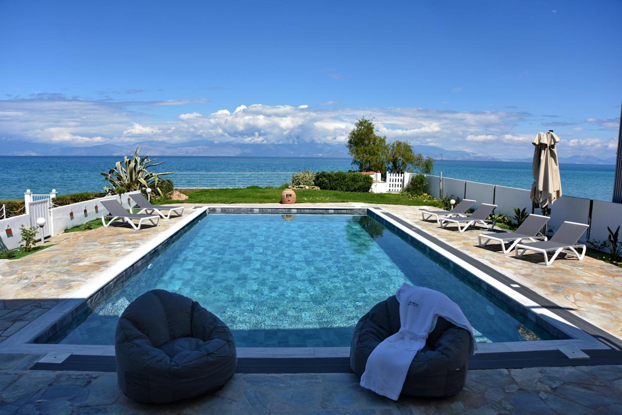 Antorina Beachfront Villas With Private Pools Kamari  Exterior photo